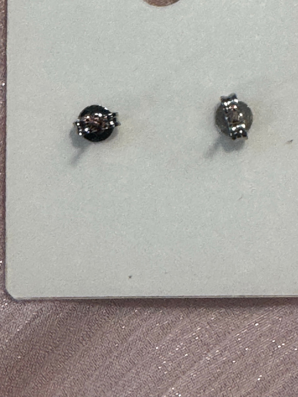 Rose Gold Double Heart Crystal Earrings | 925 Silver Post Stud Earrings