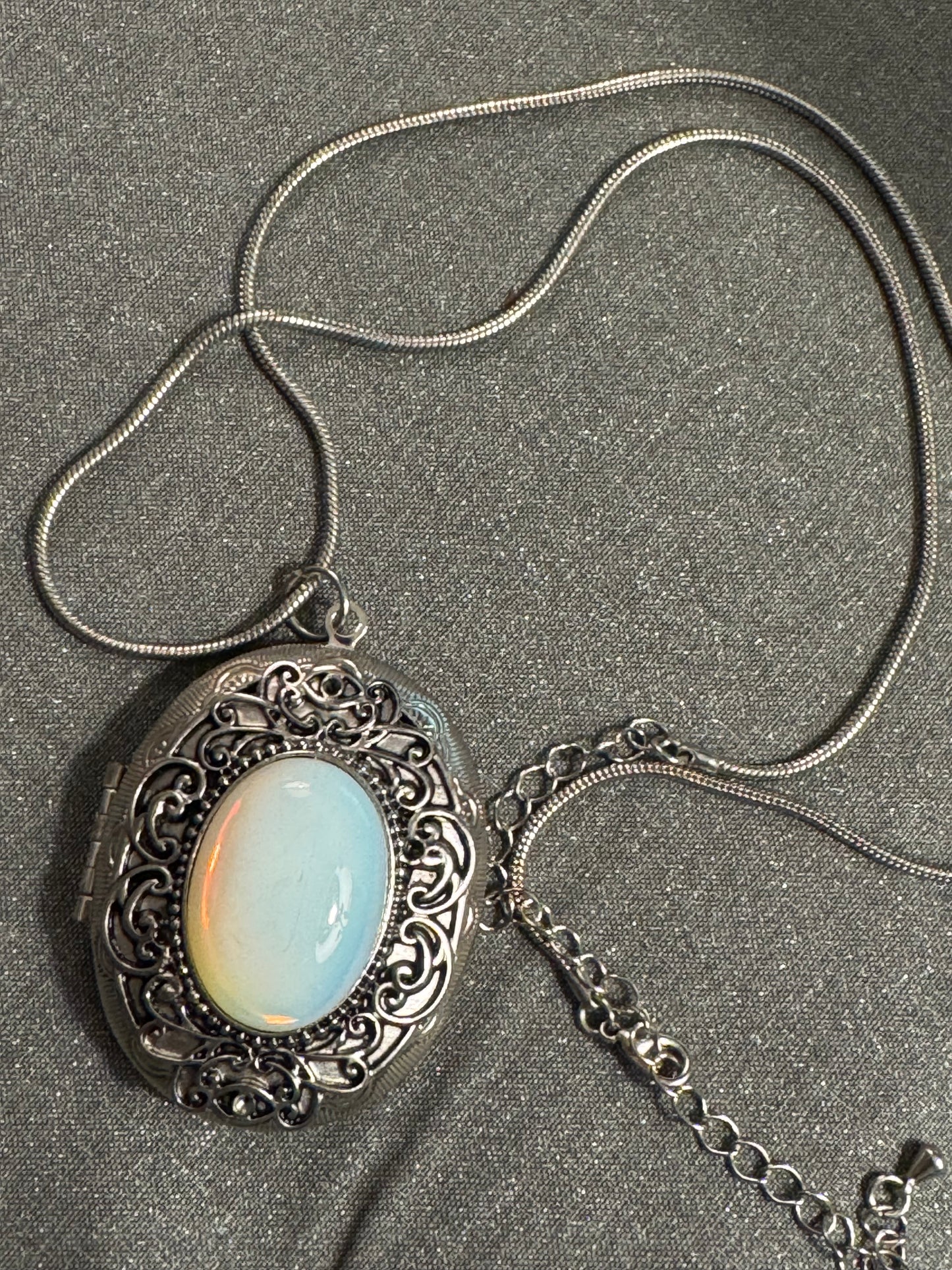 đź–¤ Opalite Vintage Locket Necklace