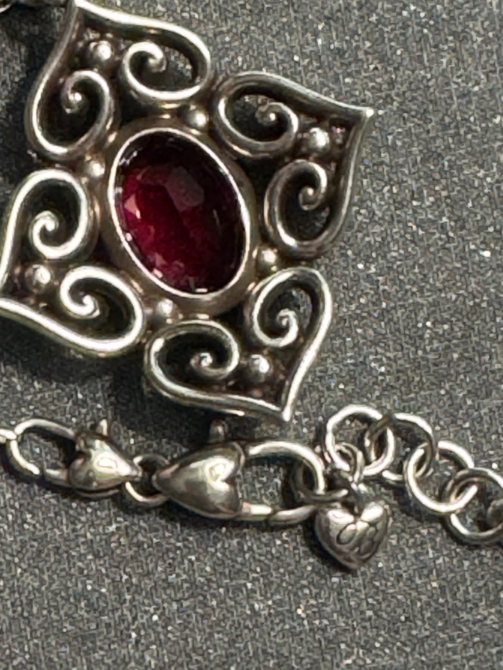 🌹 Brighton Red Gemstone Pendant Necklace