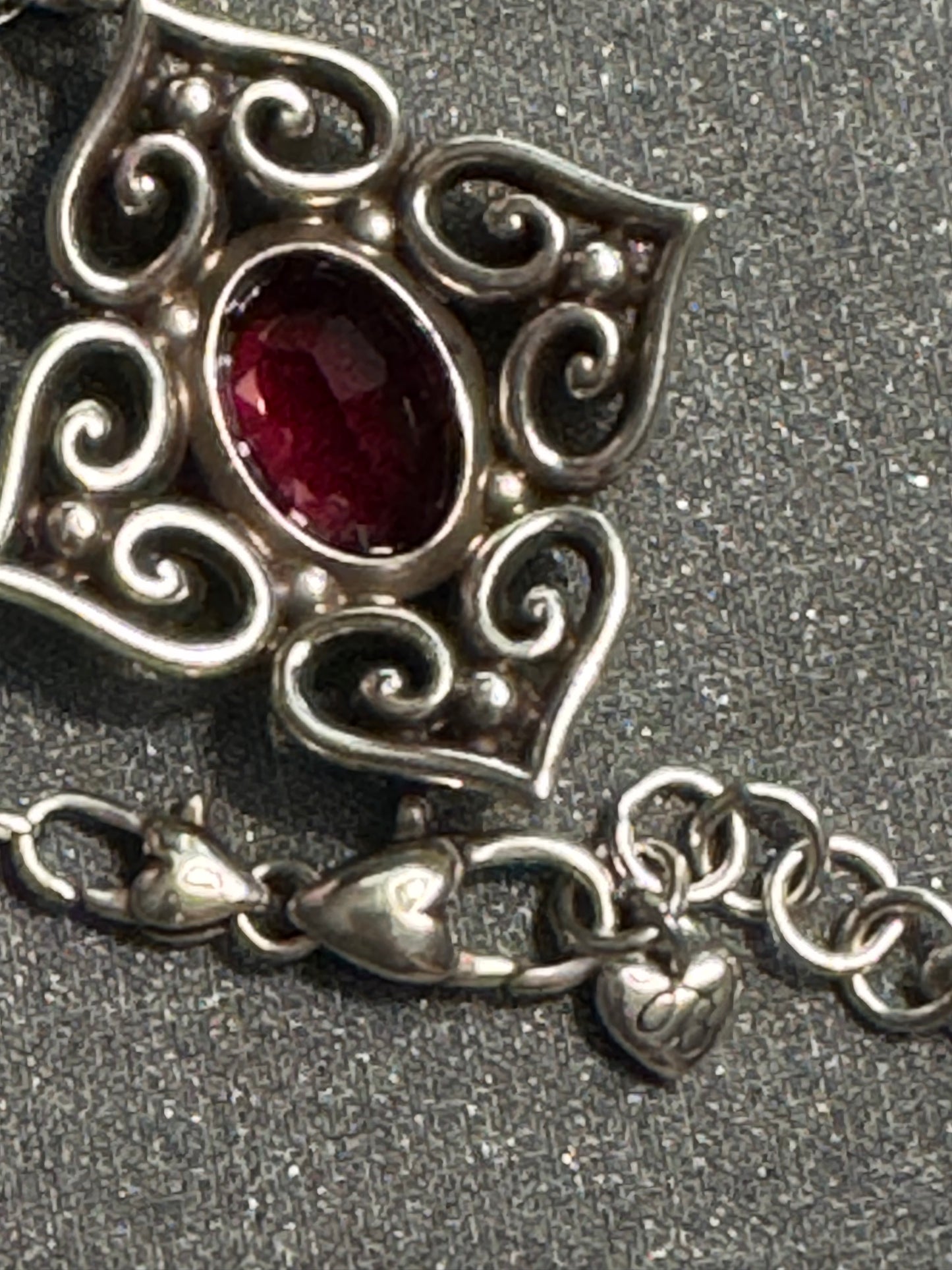 🌹 Brighton Red Gemstone Pendant Necklace