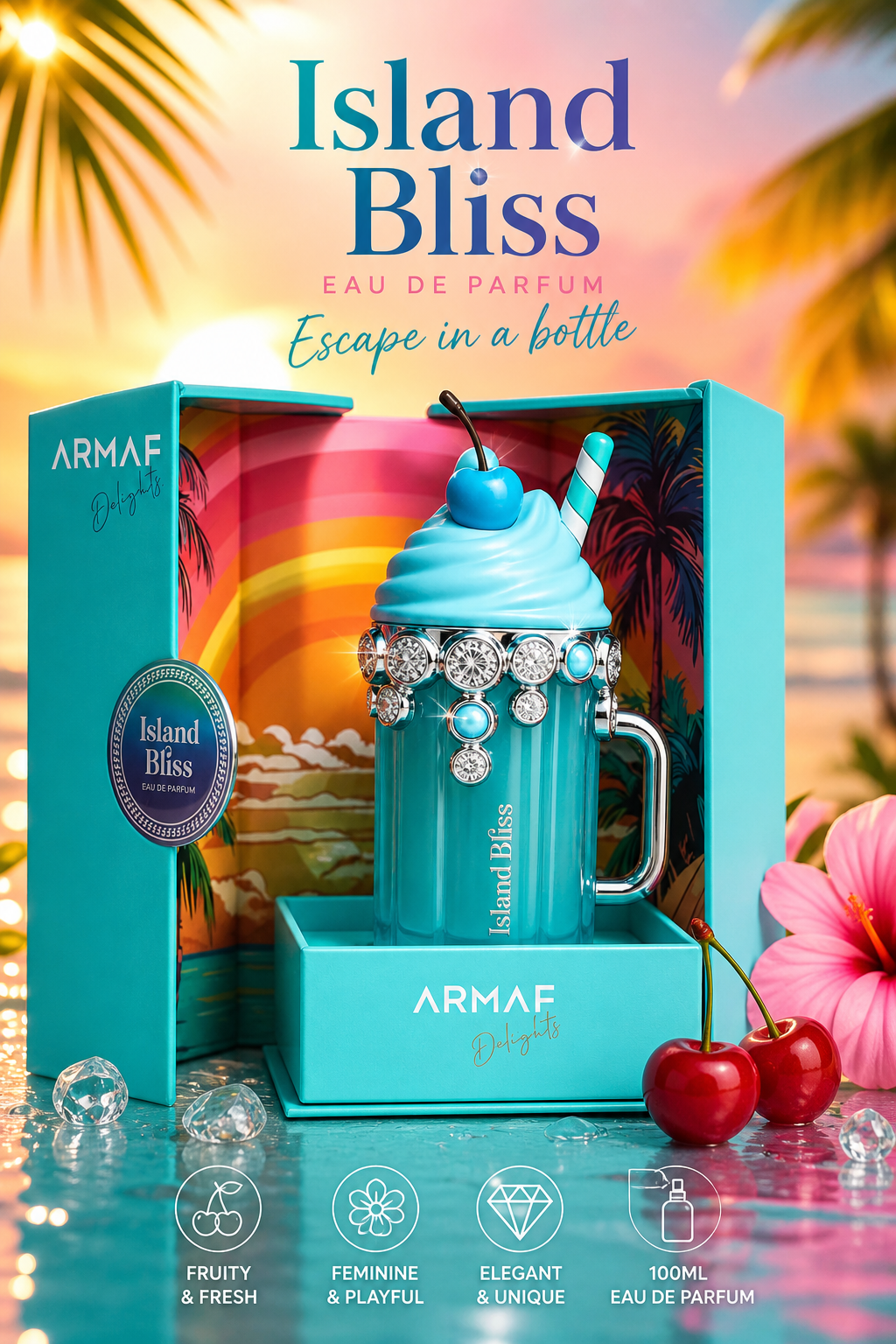 Armaf Island Bliss Eau de Parfum 100ml – Fresh, Fruity & Feminine