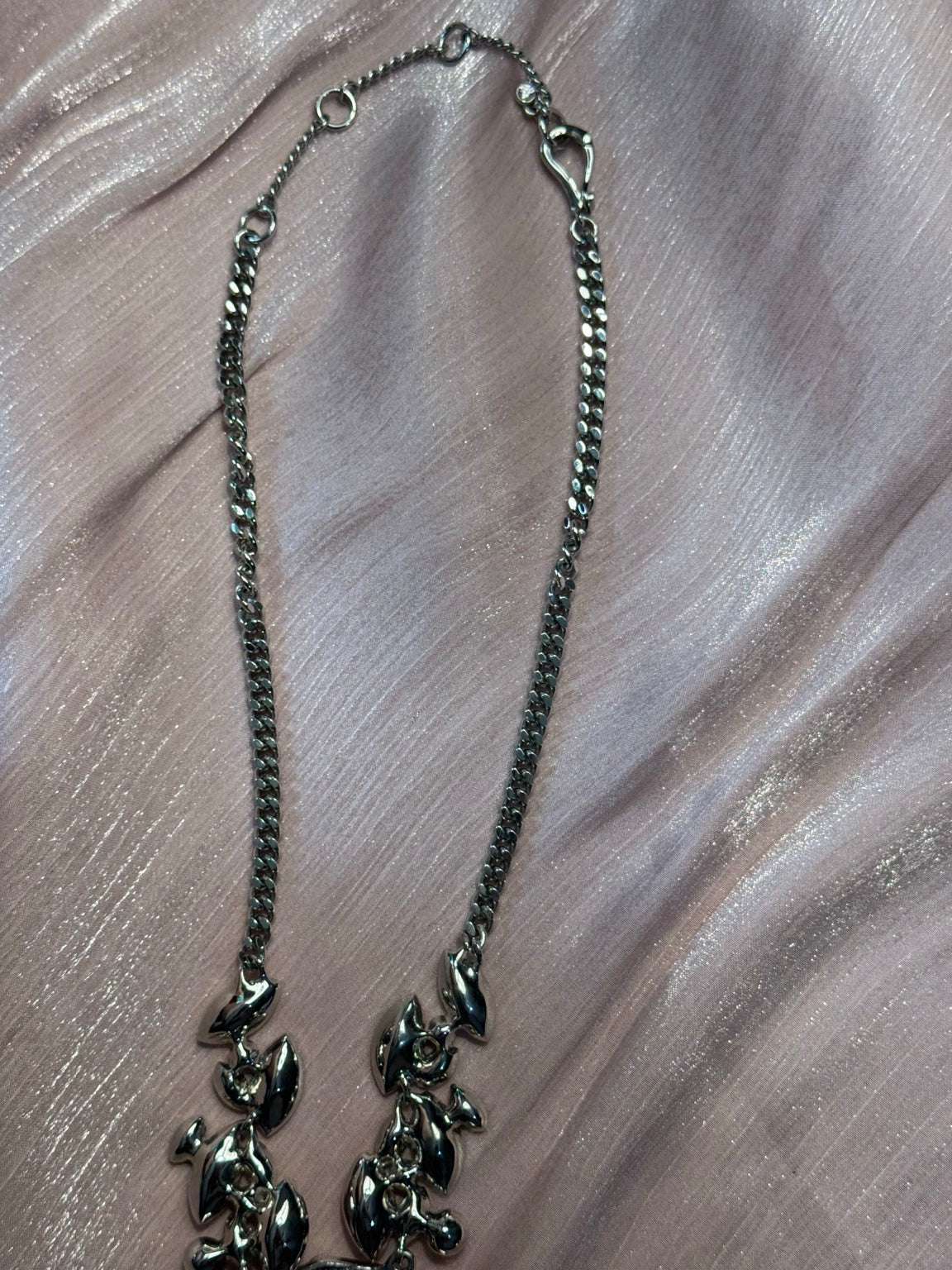 Givenchy Smoky Crystal Statement Necklace – Opalescent Designer Bib Necklace