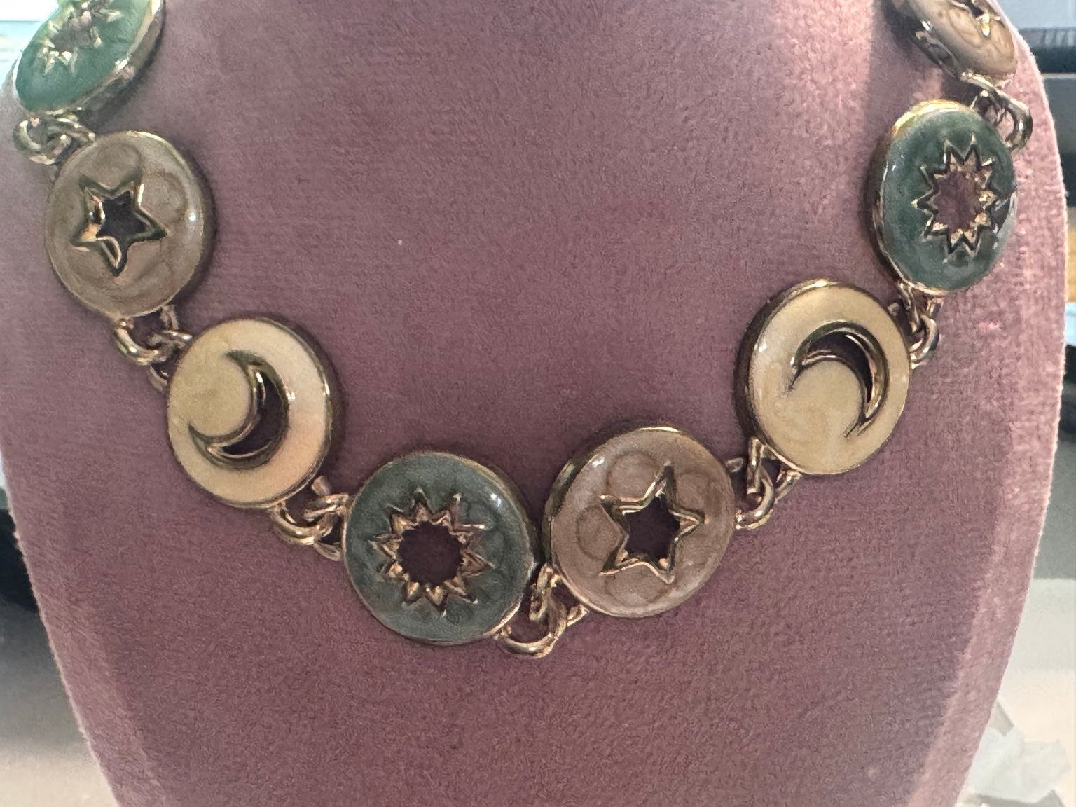 Celestial Dreams Jewelry Set – Moon, Star & Sun Statement Necklace + Earrings